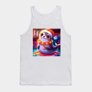 Cute Seal Drawing Tank Top